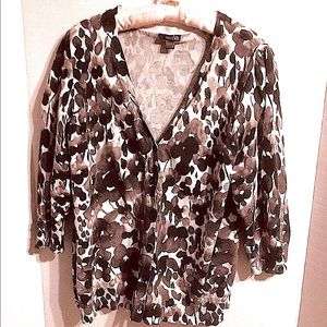 EAST 5th Button up Floral Top Size XL